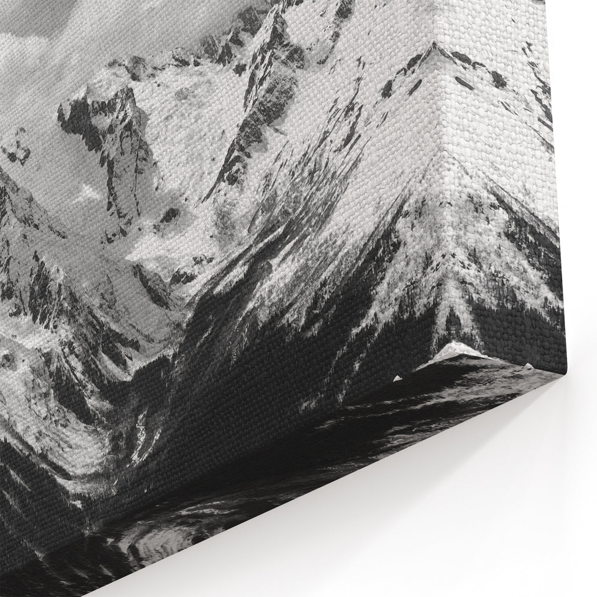 Black and White Glacier Art - Majestic Mountain Landscape Photography