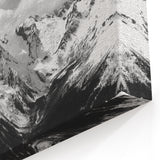 Black and White Glacier Art - Majestic Mountain Landscape Photography