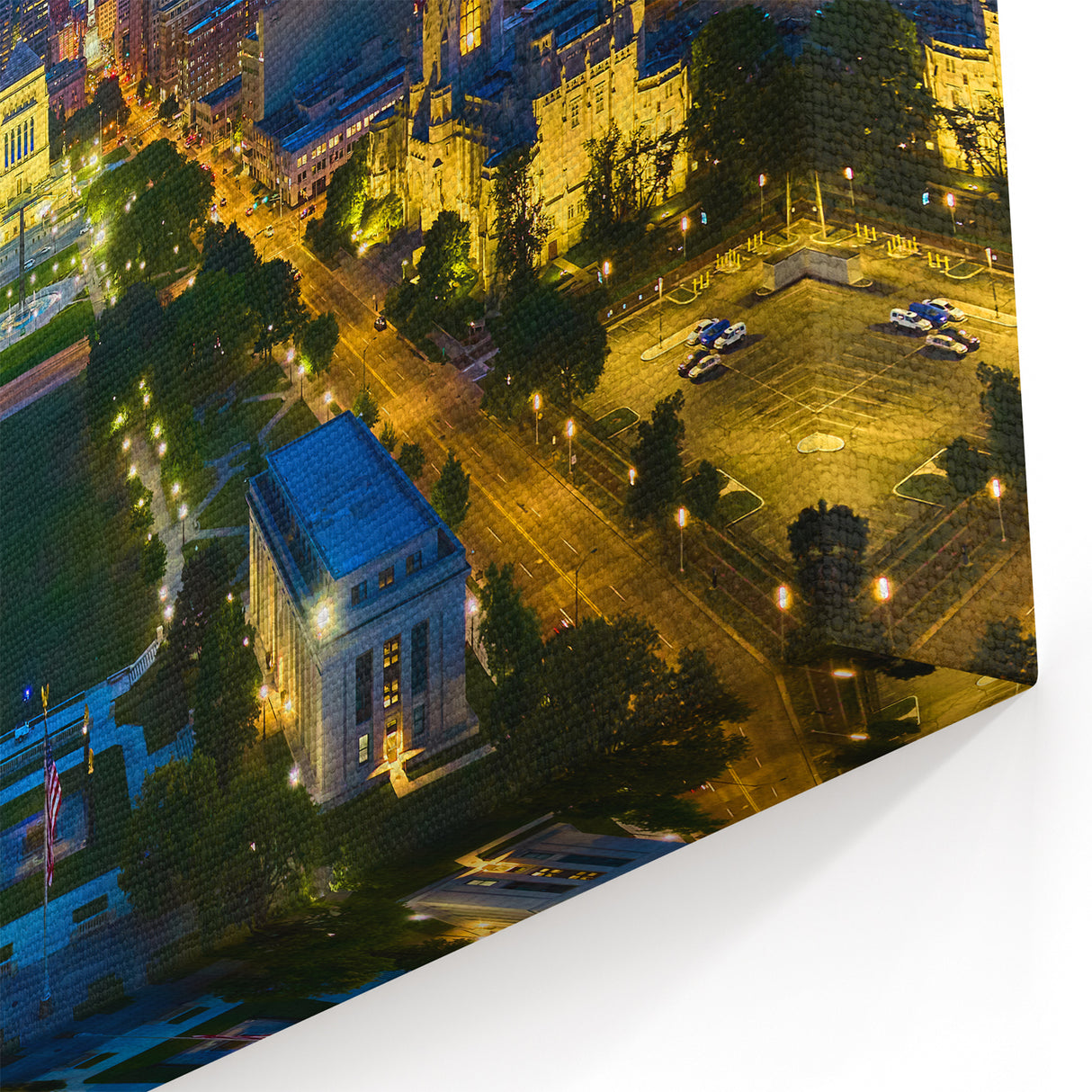 Indianapolis Night Skyline Art - Vibrant Downtown Panorama Canvas Print
