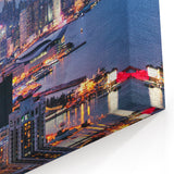 Hong Kong Cityscape Art Prints | Vibrant Skyline | Downtown Canvas