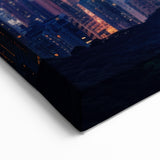Hong Kong Cityscape Art | Vibrant Skyline | Night Photography Canvas