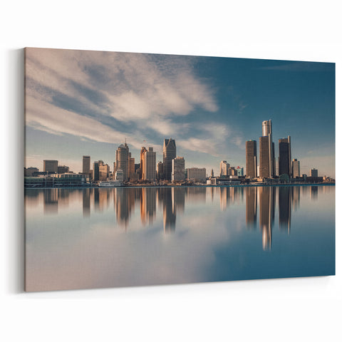 Elegant Detroit Skyline Wall Art - Premium Cityscape Photography Print