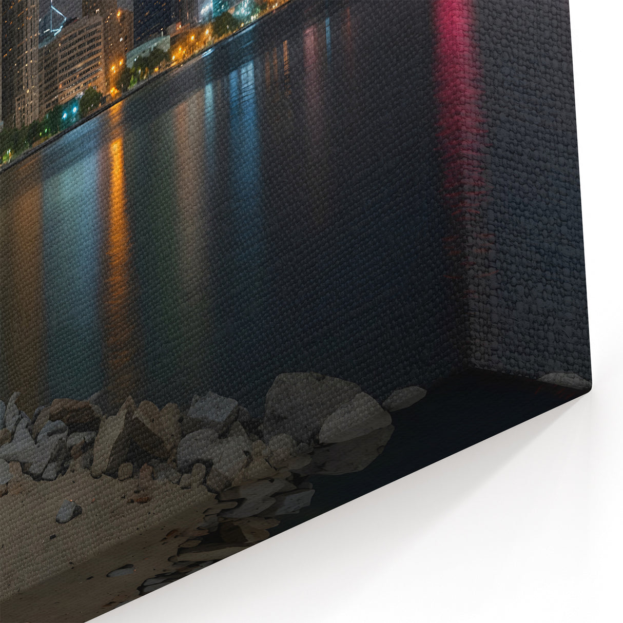 Vibrant Detroit Night Skyline Art - Illuminated Cityscape Photography