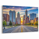 Bright Detroit Skyline Art - Sunrise Cityscape Photography Print