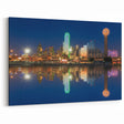 Vibrant Dallas Night Skyline Art - Captivating Cityscape Prints for Walls