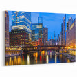 Chicago Skyline Wall Art - Chicago Night Panorama Cityscape Art Print