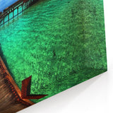 Tropical Paradise Bridge Art - Vibrant Ocean Landscape Canvas Print