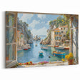 Tranquil Coastal Harbor Scenery Wall Art – Nautical Harbor Canvas