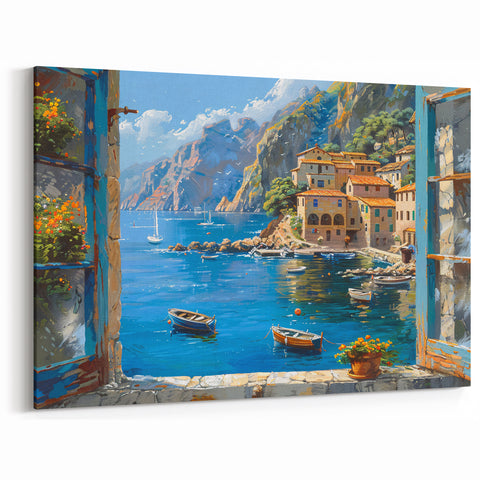 Nautical Harbor Views Wall Art – Coastal Harbor Canvas