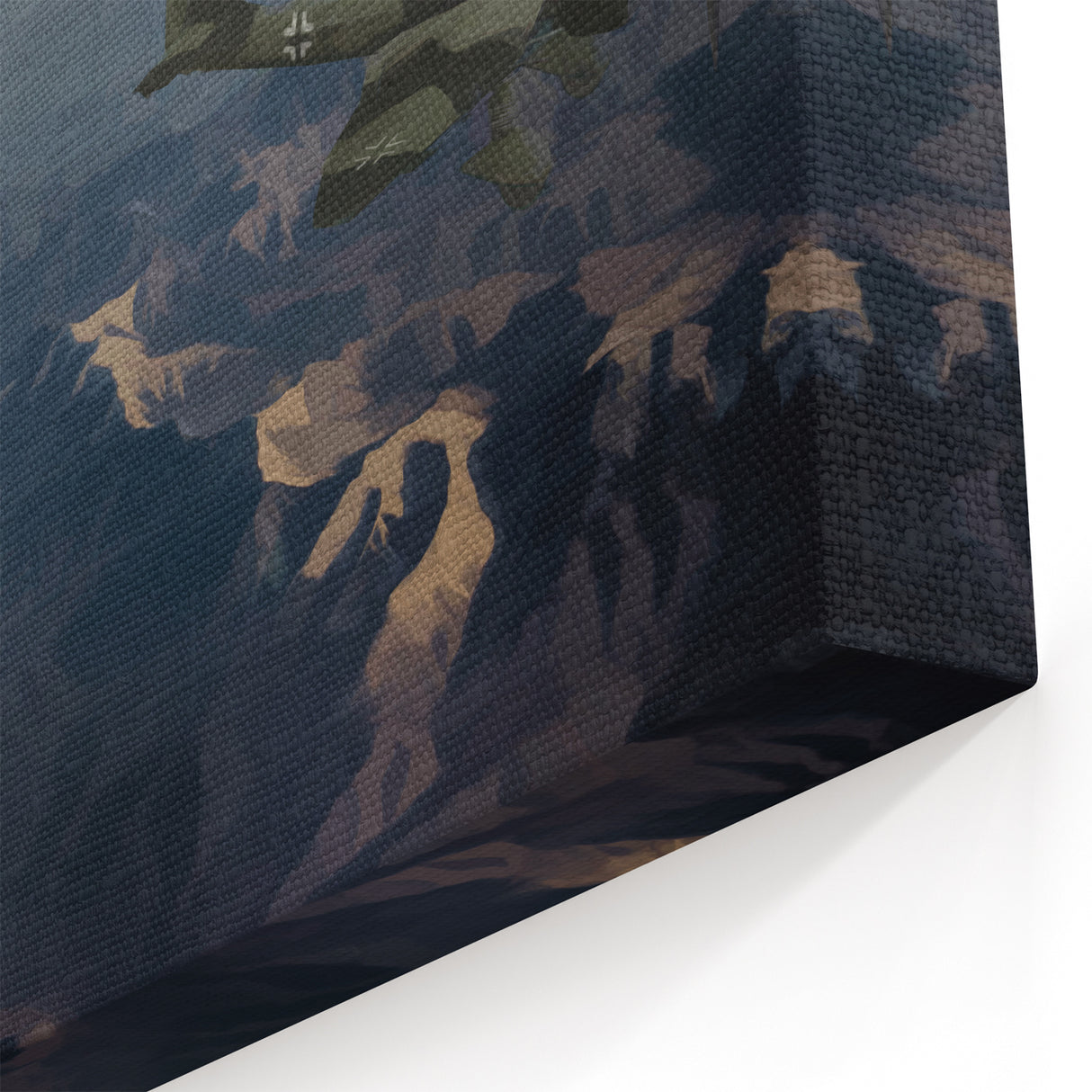 Vintage Aircraft Art: WWII Fighter Planes in Flight Canvas Print
