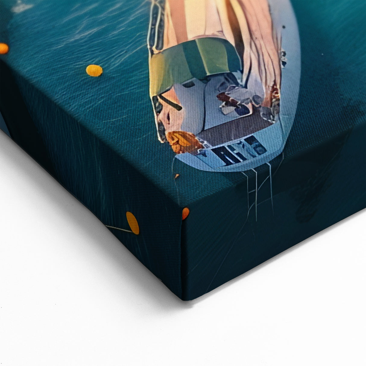 Golden Sunset Harbor Art – Nautical Coastal Canvas