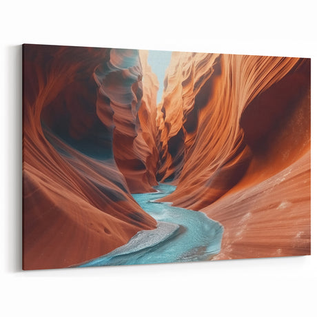 Dynamic Canyon Stream Art - Scenic Canyon Canvas Prints for Home Decor