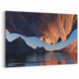 Abstract Canyon Reflection Wall Art - Surreal Scenic Canvas Decor