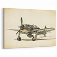 WWII Fighter Plane on Sepia Background Canvas Print