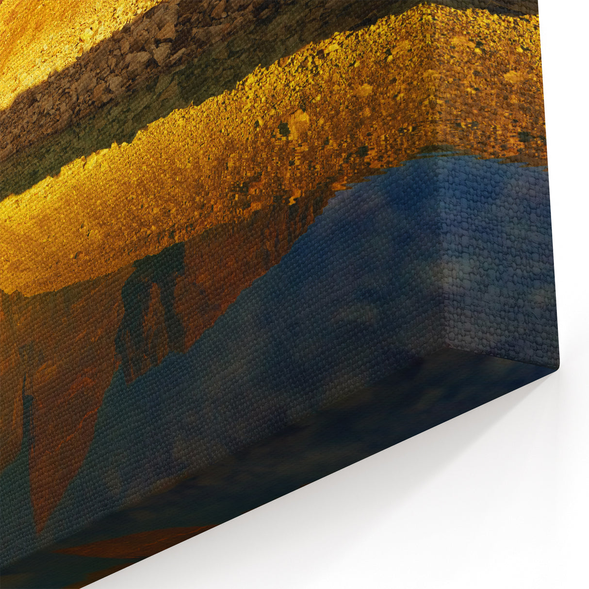 Golden Canyon Reflection Art - Stunning Nature Canvas Prints for Decor
