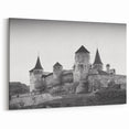 Medieval Castle Wall Art - Historic Castle Prints Black and White Photography