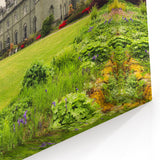 Sunlit Castle Wall Art - Majestic Castle Print in Scenic Landscape