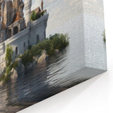 Fantasy Castle Wall Art - Dreamy Castle Print on Tranquil Water