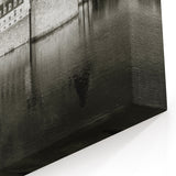 Black & White Castle Wall Art - Historic Castle Print with Reflections