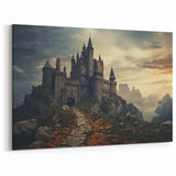 Majestic Castle Wall Art - European Medieval Castle in Scenic Landscape