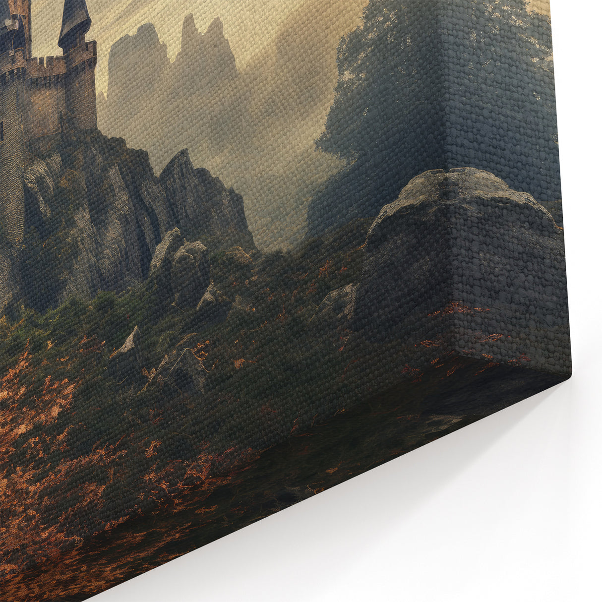 Majestic Castle Wall Art - European Medieval Castle in Scenic Landscape