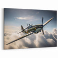 Classic WWII Fighter in Flight - Iconic Vintage Aviation Wall Art