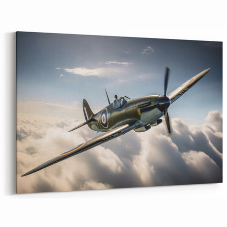 Classic WWII Fighter in Flight - Iconic Vintage Aviation Wall Art