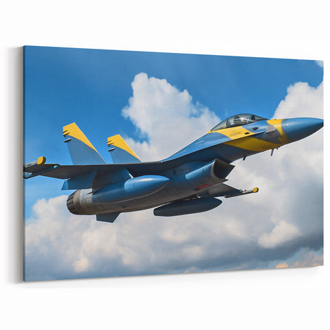 High-Flying Jet Plane Art - Modern Aviation Wall Decor for Enthusiasts