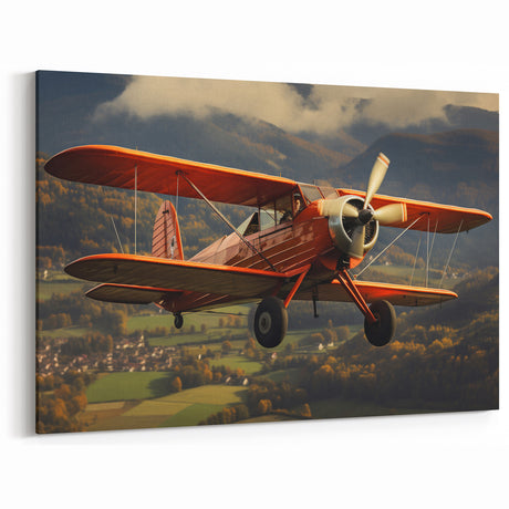 Classic Biplane Art - Vintage Aviation Wall Decor for Enthusiasts