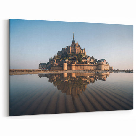 Mont Saint-Michel Castle Art - Iconic French Castle Landscape Print