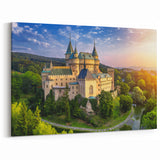 Sunset Castle Landscape Art - Stunning European Castle Wall Print