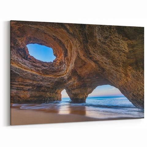 Natural Cave Wall Art - Scenic Coastal Cave Photography Print Decor