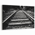 Monochrome Railroad Wall Art - Black and White Railway Photography Print