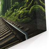 Forest Railway Wall Art - Scenic Green Landscape on Canvas and Prints