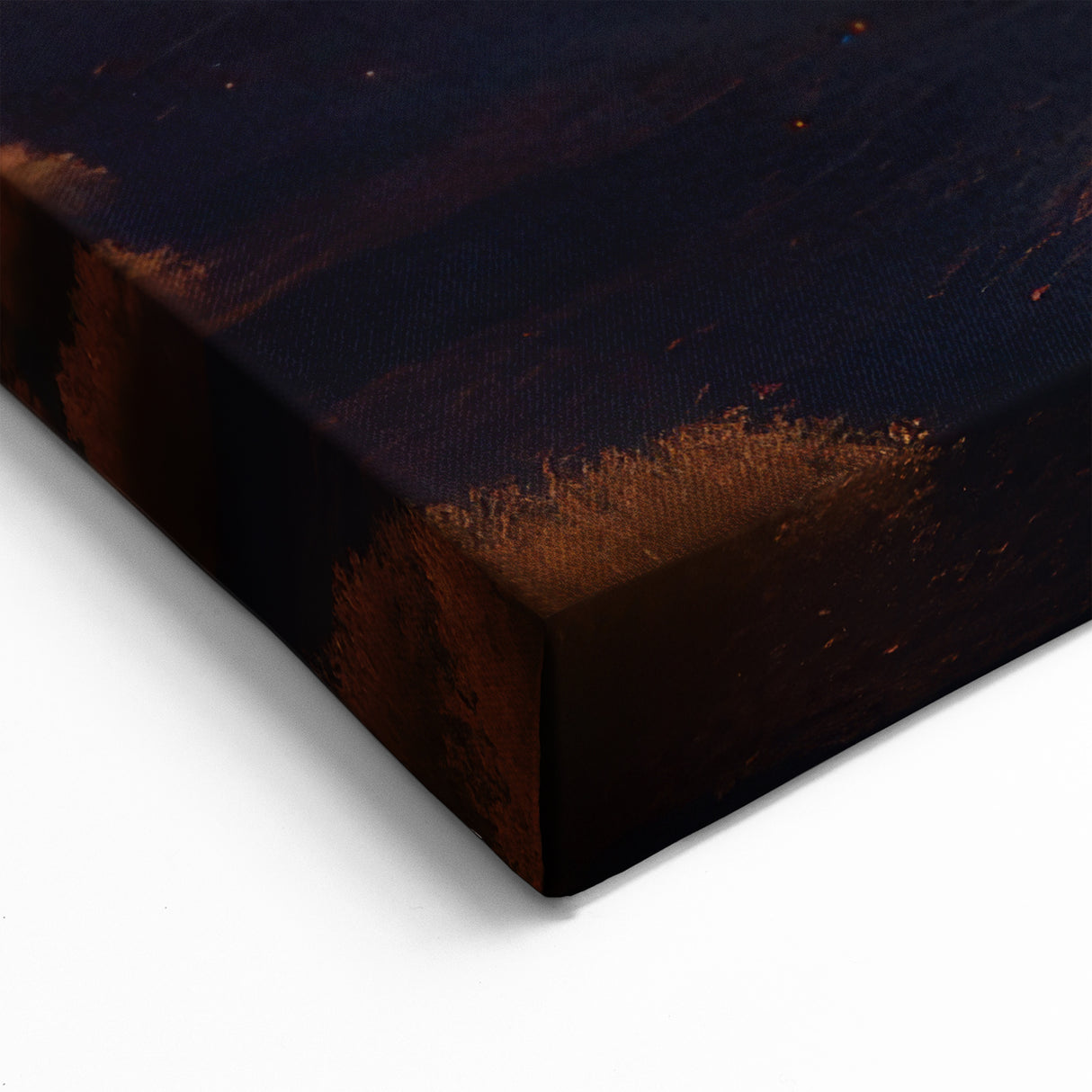 Futuristic Train Wall Art - Modern Railway at Sunset on Metallic Canvas