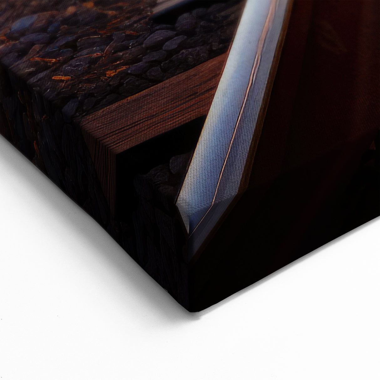 Sunset Railway Wall Art - Scenic Train Tracks in Vibrant Evening Light