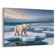 Polar Bear on Ice Canvas - Arctic Wildlife in Majestic Polar Landscape