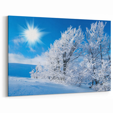 Glacial Winter Wonderland Art - Snowy Landscape Canvas Print