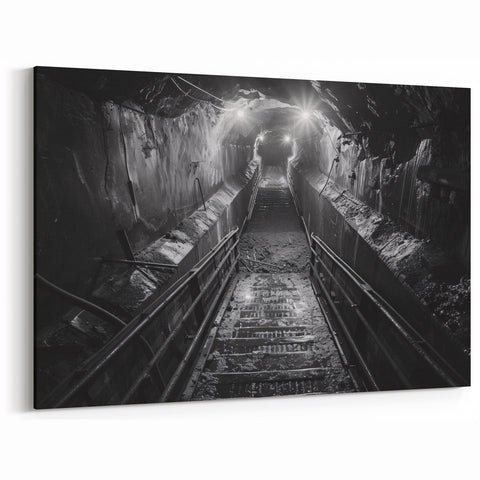 Vintage Railroad Tunnel Wall Art - Scenic Railway Photography Canvas Print