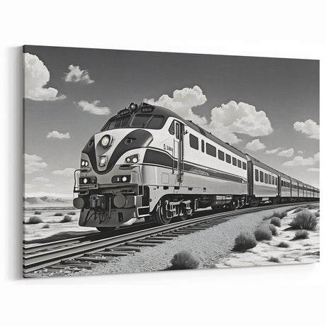 Vintage Train Wall Art - Black and White Historic Railway Photography
