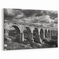 Historic Stone Bridge Wall Art - Black and White Railway Photography Print