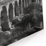 Historic Stone Bridge Wall Art - Black and White Railway Photography Print