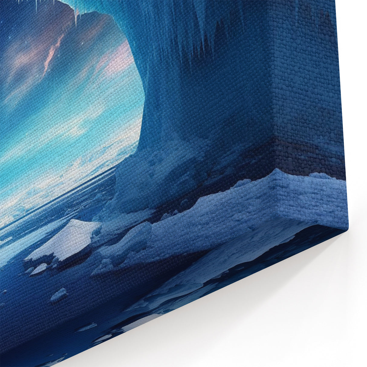 Starlit Arctic Landscape Art - Stunning Iceberg Canvas Print Decor