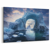 Majestic Arctic Ice Arch - Stunning Iceberg Scenic Art Print Decor