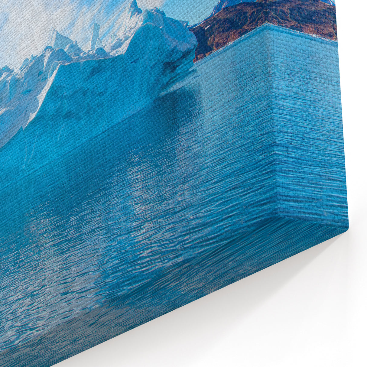 Bright Arctic Iceberg Art - Vibrant Blue Landscape Canvas Print Decor