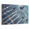 Dynamic Fighter Jets in Formation - High-Energy Aviation Wall Decor
