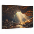 Sunlit Cave Wall Art - Captivating Natural Cave Photography Print Decor
