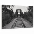 Railway Bridge in Nature Wall Art - Black and White Scenic Photography