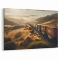 Desert Freight Train Wall Art - Scenic Railway Landscape Photography