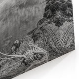 Tranquil Black and White Lake Art - Scenic Boat Photography for Wall Decor